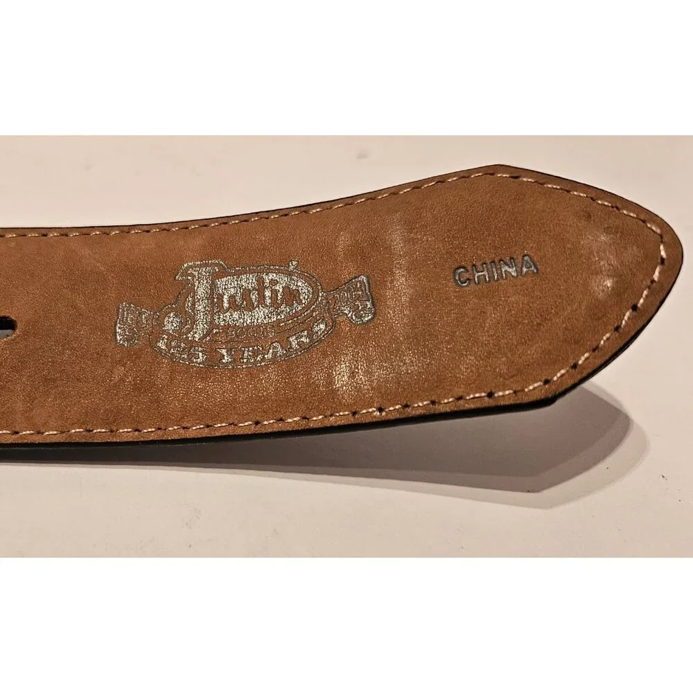 Justin Boots C20783 Black Rhinestone Leather Belt Women's Size 32 Never Used - Picture 6 of 7